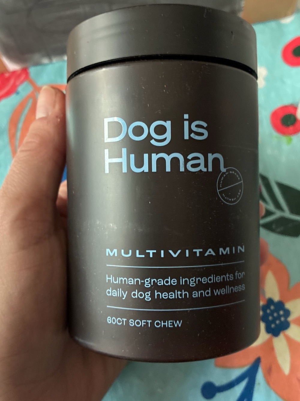 Multivitamin for Dogs — Brown with Blue Text